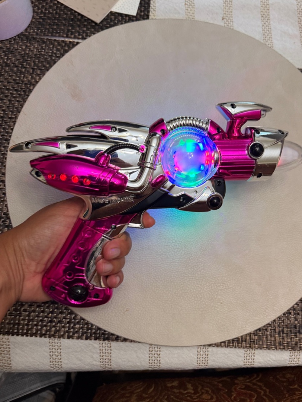 Pink Light-Up Noise Blaster Toy Gun